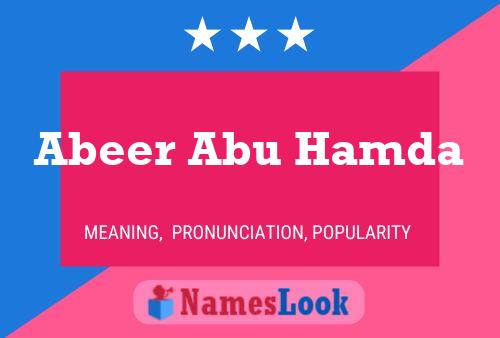 Abeer Abu Hamda Name Poster