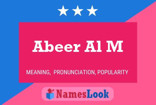 Abeer Al M Name Poster