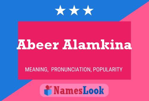 Abeer Alamkina Name Poster