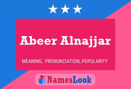 Abeer Alnajjar Name Poster