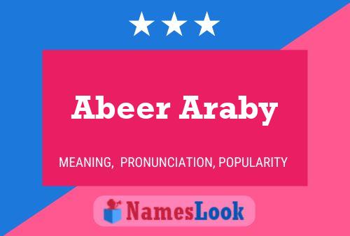 Abeer Araby Name Poster