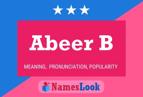 Abeer B Name Poster