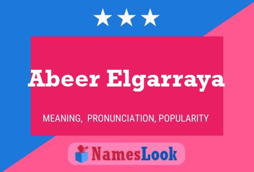 Abeer Elgarraya Name Poster