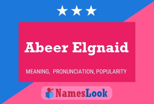 Abeer Elgnaid Name Poster