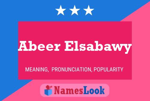 Abeer Elsabawy Name Poster