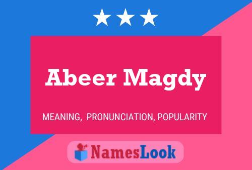 Abeer Magdy Name Poster