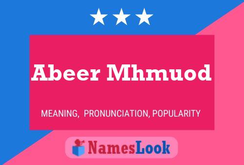 Abeer Mhmuod Name Poster