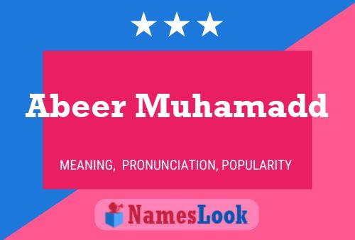 Abeer Muhamadd Name Poster