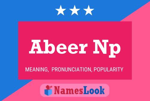 Abeer Np Name Poster