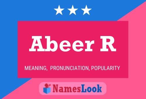 Abeer R Name Poster