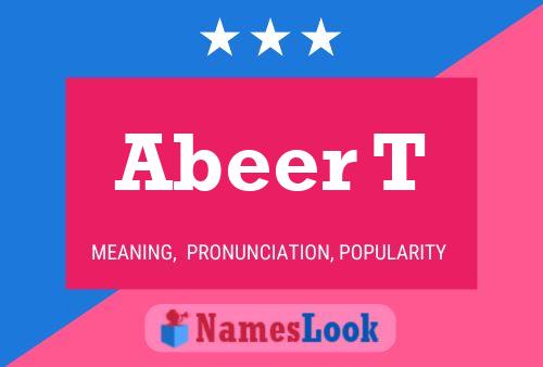 Abeer T Name Poster