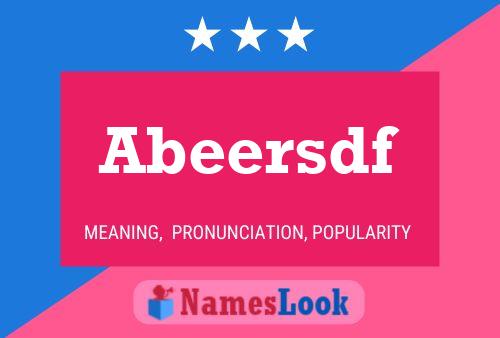 Abeersdf Name Poster