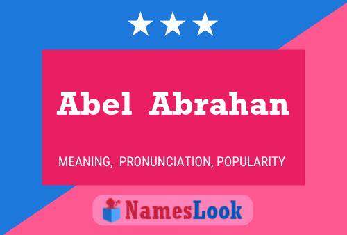 Abel  Abrahan Name Poster