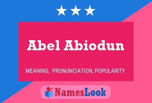 Abel Abiodun Name Poster