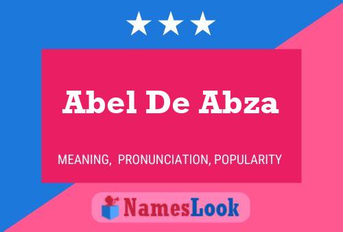 Abel De Abza Name Poster