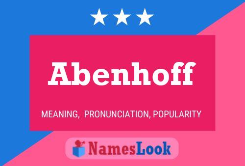 Abenhoff Name Poster