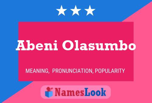 Abeni Olasumbo Name Poster