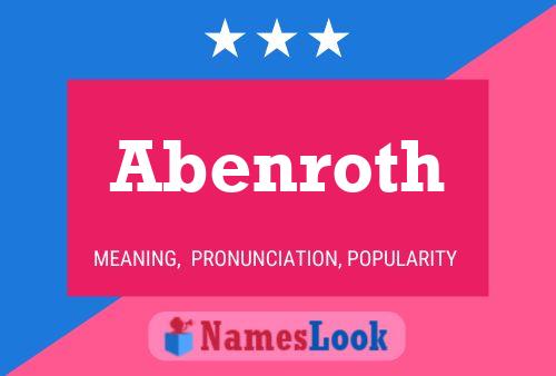 Abenroth Name Poster