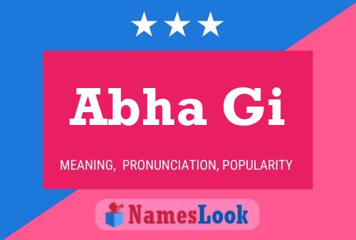 Abha Gi Name Poster