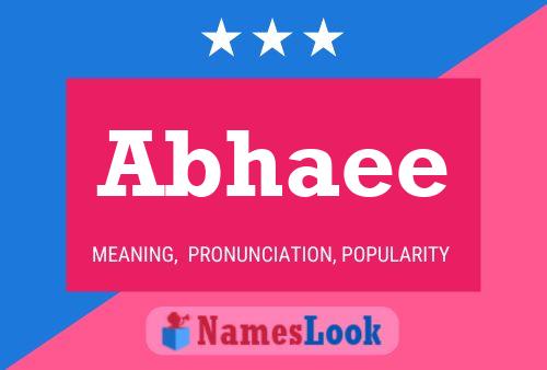 Abhaee Name Poster