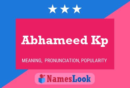 Abhameed Kp Name Poster