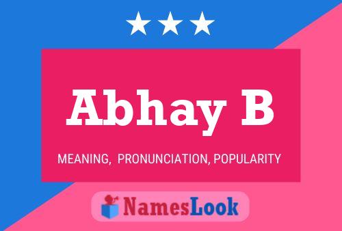 Abhay B Name Poster