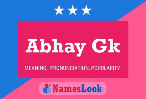 Abhay Gk Name Poster