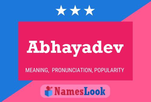 Abhayadev Name Poster