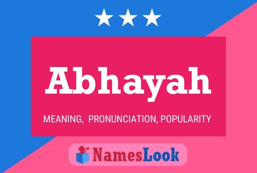 Abhayah Name Poster