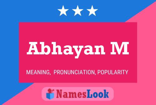 Abhayan M Name Poster