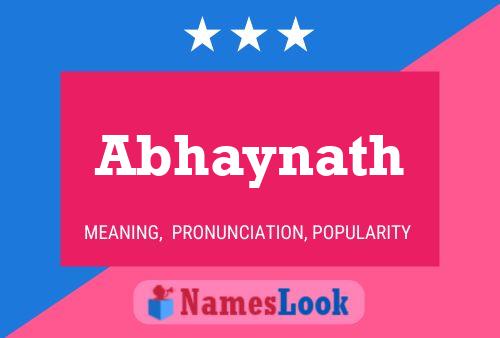 Abhaynath Name Poster