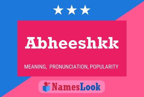 Abheeshkk Name Poster