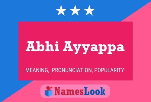 Abhi Ayyappa Name Poster