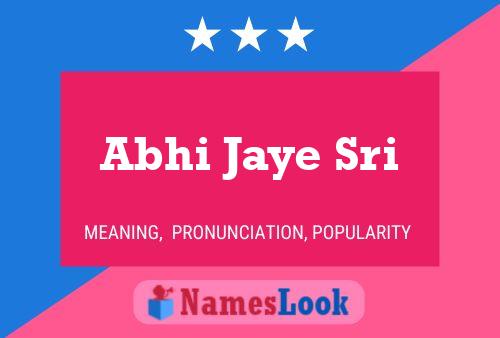 Abhi Jaye Sri Name Poster