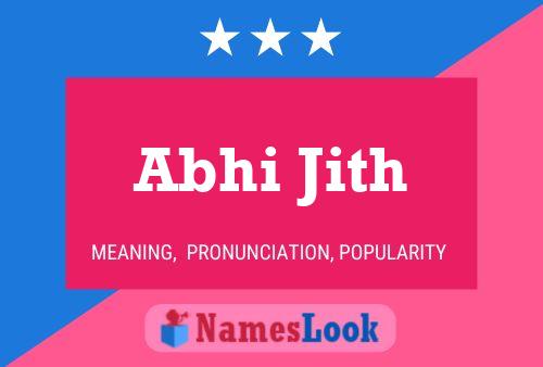 Abhi Jith Name Poster