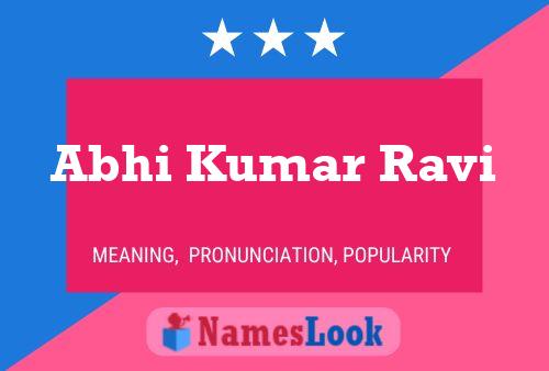 Abhi Kumar Ravi Name Poster