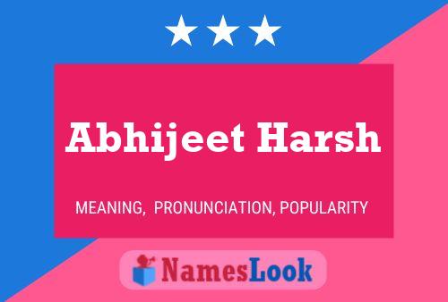 Abhijeet Harsh Name Poster