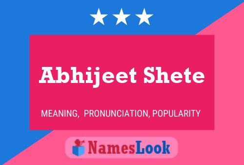 Abhijeet Shete Name Poster