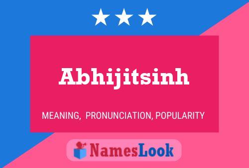 Abhijitsinh Name Poster