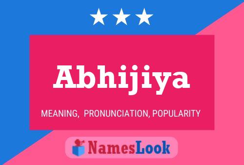 Abhijiya Name Poster