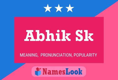 Abhik Sk Name Poster