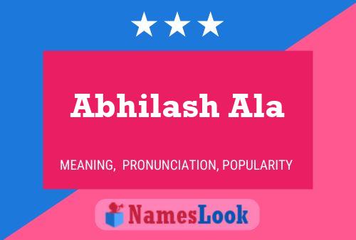 Abhilash Ala Name Poster