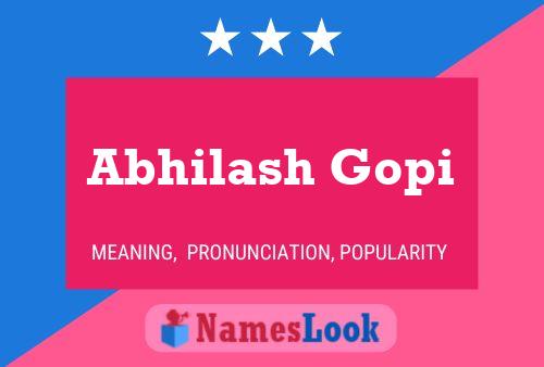 Abhilash Gopi Name Poster