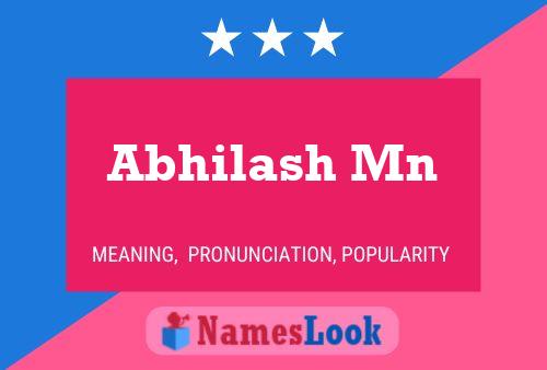 Abhilash Mn Name Poster