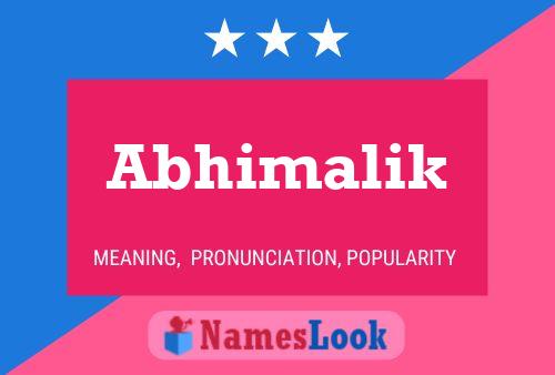 Abhimalik Name Poster