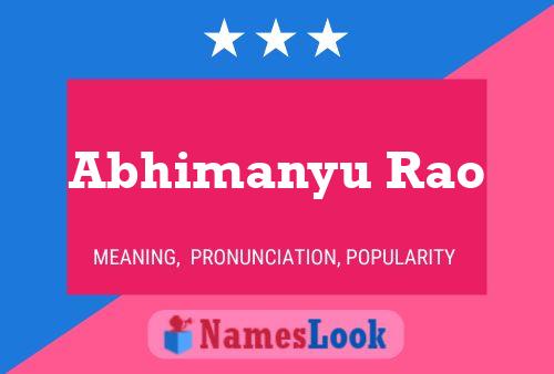 Abhimanyu Rao Name Poster