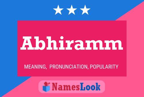 Abhiramm Name Poster