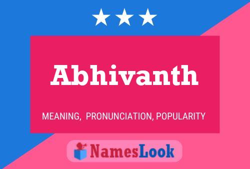 Abhivanth Name Poster