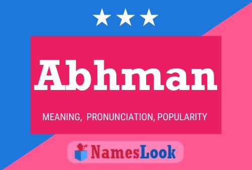 Abhman Name Poster