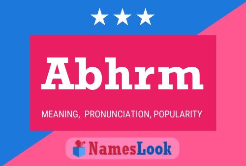 Abhrm Name Poster